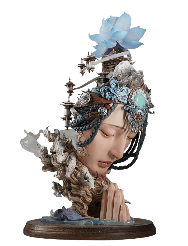 WINTER TIBET SHAMBHALA STATUE